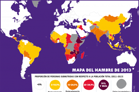 Mapa del Hambre. Fuente FAO