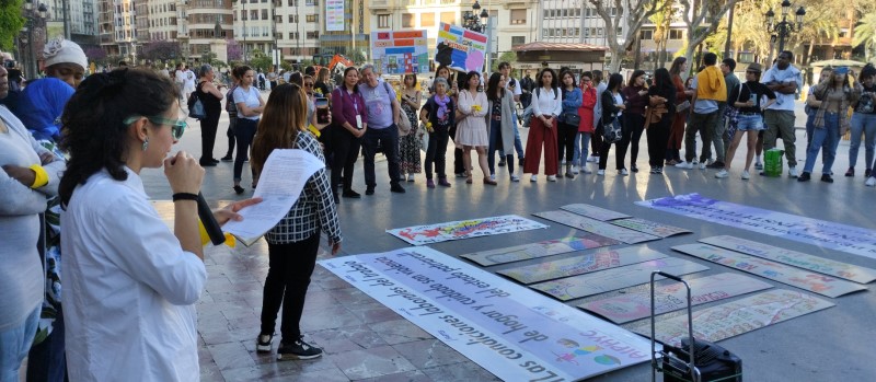 Manifestació de Treballadores de la Llar i les Cures a València.