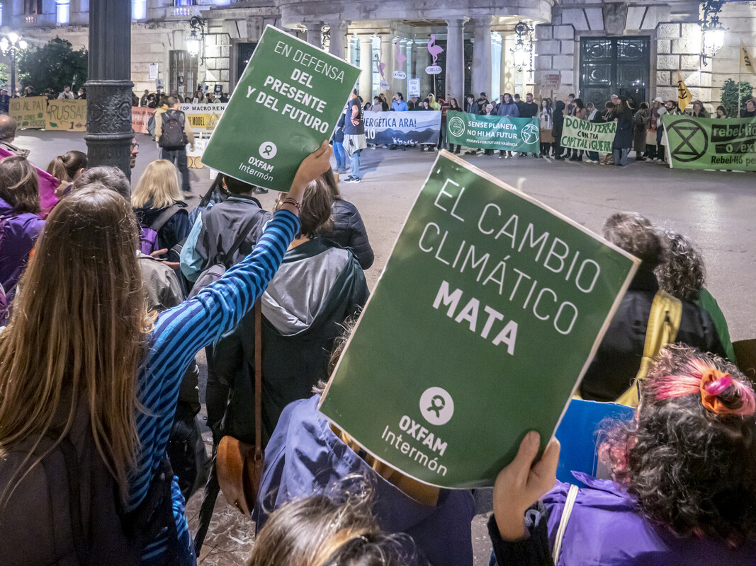 Manifestació per la justícia climàtica a València. Foto: Xevi Selvi / Oxfam Intermón